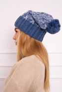 Czapka z polarem Milano K203 jeans melanż+jeans  