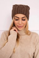 Czapka z polarem Milano K203 mocca  