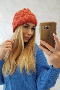 Czapka z polarem Roma Bis K235 pomarańczowy  