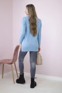 Sweter ze stójką błękitny  