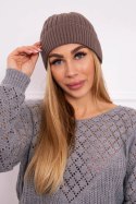 Czapka cienka Weronika K249 cappuccino  