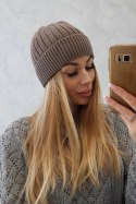 Czapka cienka Weronika K249 cappuccino  