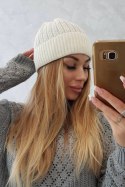 Czapka cienka Weronika K249 ecru  