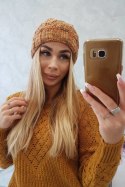 Czapka damska Eliza K205 brązowa  