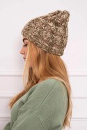 Czapka damska Eliza K205 cappuccino+jasny khaki  