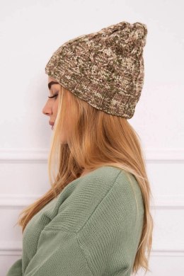 Czapka damska Eliza K205 cappuccino+jasny khaki  