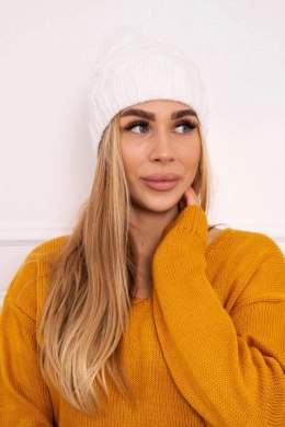 Czapka z polarem Agnieszka K239 biała  