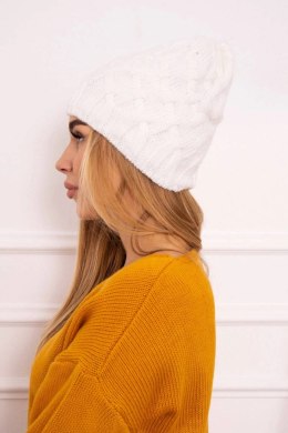 Czapka z polarem Agnieszka K239 biała  