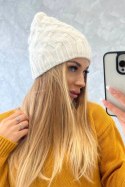 Czapka z polarem Agnieszka K239 biała  