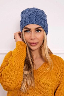 Czapka z polarem Agnieszka K239 jeansowa  
