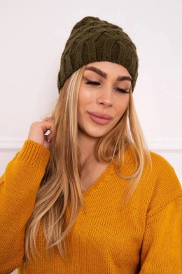 Czapka z polarem Agnieszka K239 khaki  