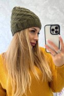 Czapka z polarem Agnieszka K239 khaki  