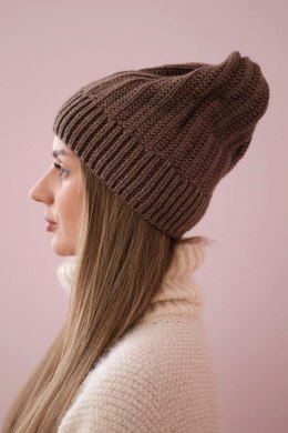 Czapka z polarem Anna K238 mocca  