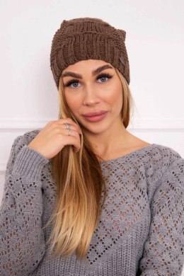 Czapka z polarem Justyna K253 cappuccino  