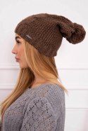 Czapka z polarem Justyna K253 cappuccino  
