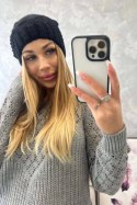 Czapka z polarem Justyna K253 czarna  