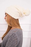 Czapka z polarem Justyna K253 ecru  