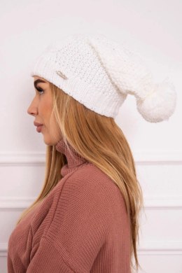 Czapka z polarem Karolina K243 biała  