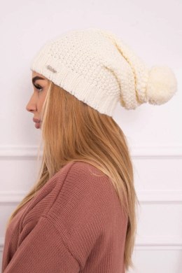 Czapka z polarem Karolina K243 ecru  