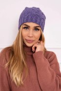 Czapka z polarem Karolina K243 fioletowa  