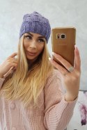 Czapka z polarem Karolina K243 fioletowa  