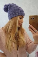 Czapka z polarem Karolina K243 fioletowa  