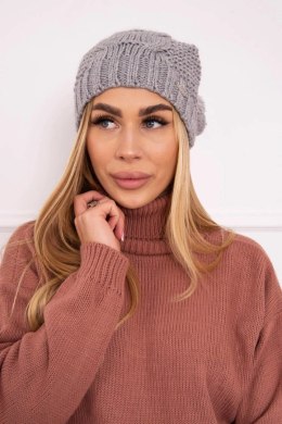 Czapka z polarem Karolina K243 szara  