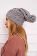 Czapka z polarem Karolina K243 szara  