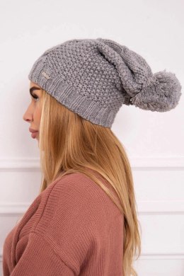 Czapka z polarem Karolina K243 szara  