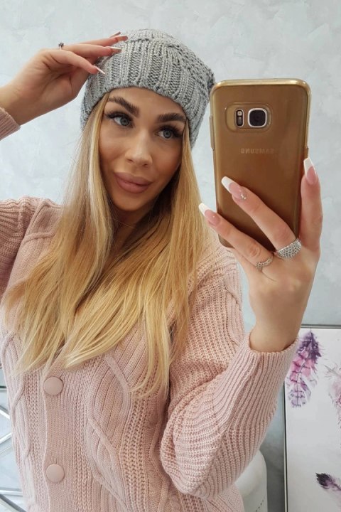 Czapka z polarem Karolina K243 szara Czapka z polarem Karolina K243 szara