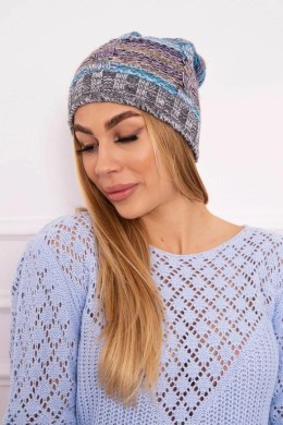 Czapka z polarem Klaudia K255 morski+szary  
