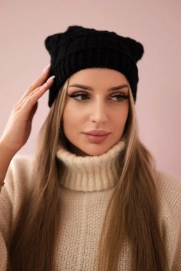 Czapka z polarem Marta K231 czarna  