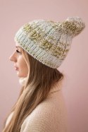 Czapka z polarem Melisa K241 miętowy+oliwkowy  