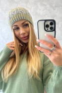 Czapka z polarem Melisa K241 szary+oliwkowy  