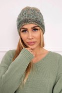 Czapka z polarem Melisa K241 turkusowy+zielony  