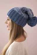 Czapka z polarem Paryż K213 jeansowa  