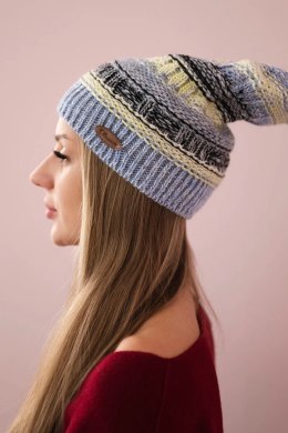 Czapka z polarem Patrycja K254 żółty+czarny  