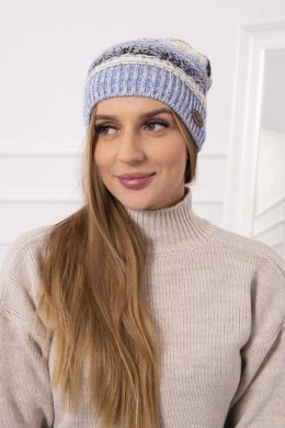Czapka z polarem Patrycja K254 żółty+niebieski  