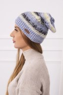 Czapka z polarem Patrycja K254 żółty+niebieski  