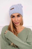 Czapka z polarem Paulina K227 błękitna  