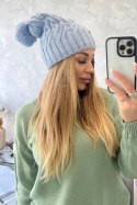 Czapka z polarem Paulina K227 błękitna  