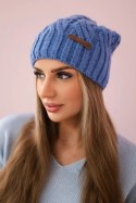 Czapka z polarem Paulina K227 jasno jeansowa  