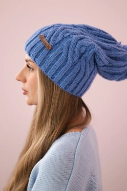 Czapka z polarem Paulina K227 jasno jeansowa  