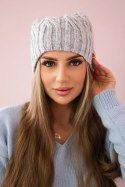 Czapka z polarem Paulina K227 jasno szara  
