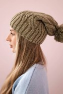 Czapka z polarem Paulina K227 khaki  