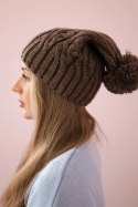 Czapka z polarem Paulina K227 mocca  