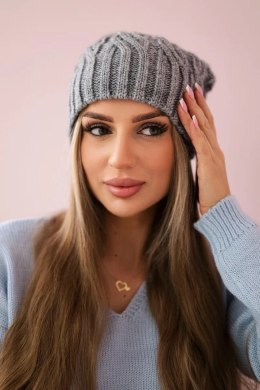 Czapka z polarem Paulina K227 szara  