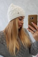Czapka z polarem Roma K224 biała  