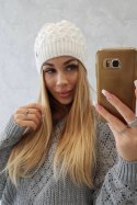 Czapka z polarem Roma K224 biała  