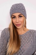 Czapka z polarem Roma K224 ciemno szara  